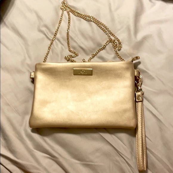 Gold Wristlet Shoulder Chain Purse - Picture 2 of 4